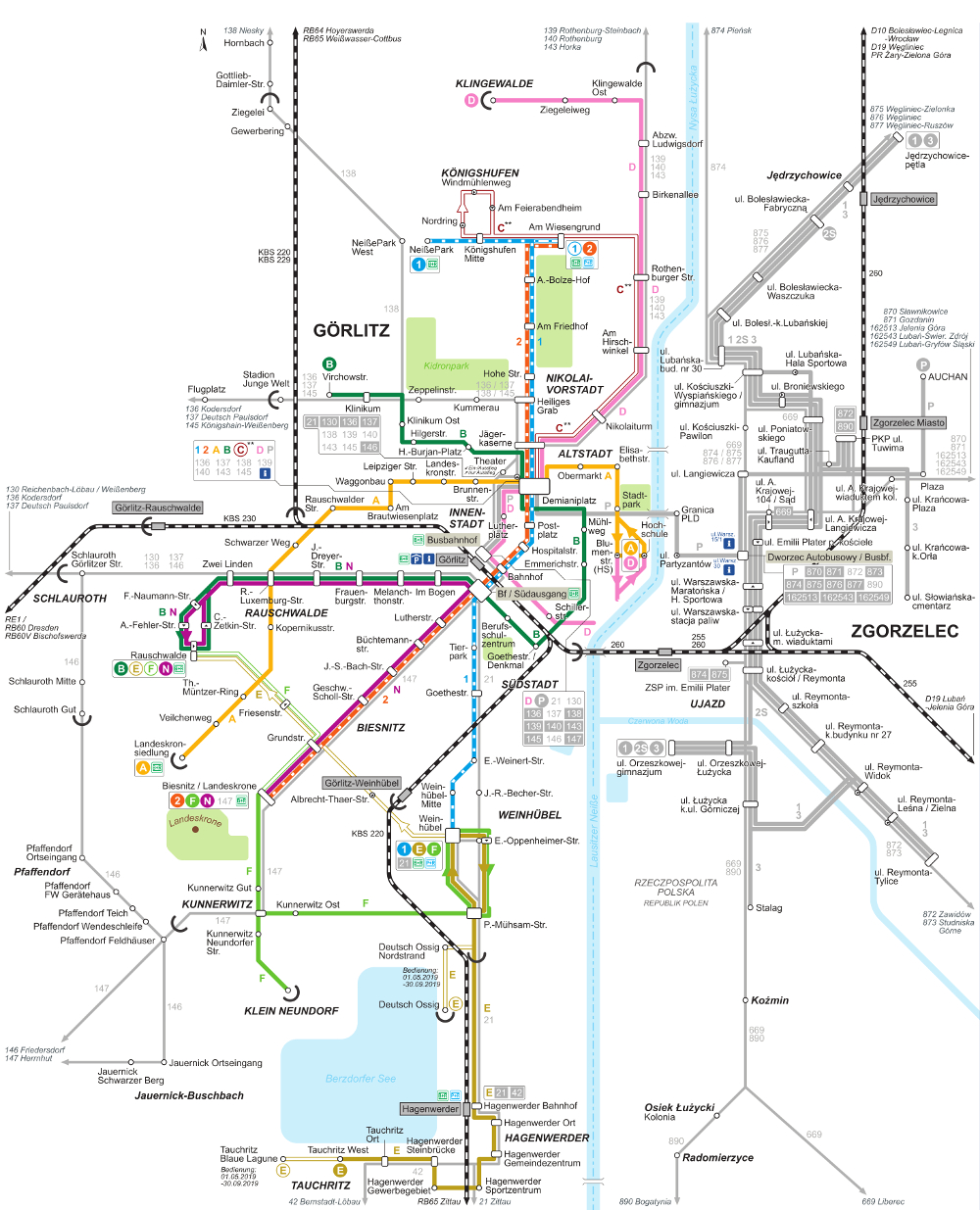 Public transport-network Görlitz / Zgorzelec Public transport-network Görlitz / Zgorzelec