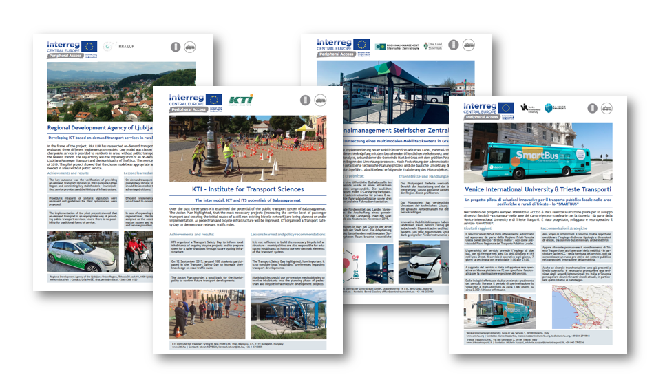 Factsheets in Englisch and local language Factsheets in Englisch and local language