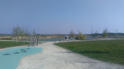 Recreation area at the edge of Aspern 