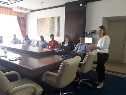 Ms. Tina Ragužin presenting URBAN INNO project Ms. Tina Ragužin presenting URBAN INNO project