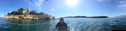 Rovinj as seen from a Batana Rovinj as seen from a Batana