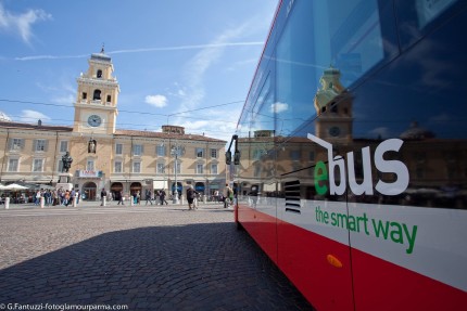 Parma's railway station remains as it was - but below ground, there's a whole new world. While 'cordless' trolley buses connect the city and its citizens 