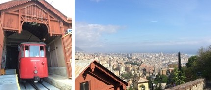 The upper station in Granarolo and view of the city. Source: author’s pictures The upper station in Granarolo and view of the city. Source: author’s pictures