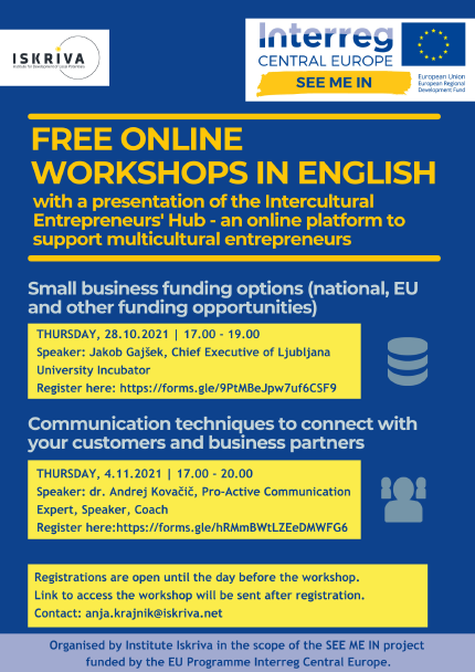 Invitation to free online workshops Invitation to free online workshops