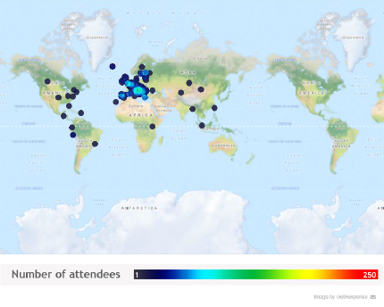 Webinar attendees map 