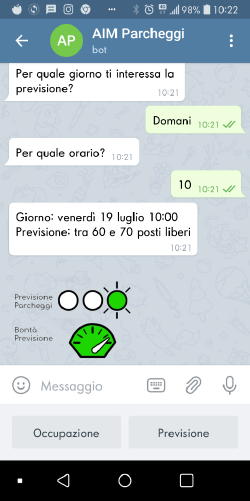 Chatbot screeshot Chatbot screeshot