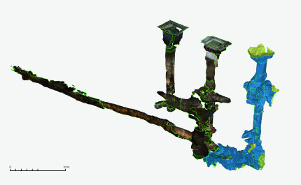 3D model of medieval mining shaft (picture: Archaeological Heritage Office of Saxony) 3D model of medieval mining shaft (picture: Archaeological Heritage Office of Saxony)