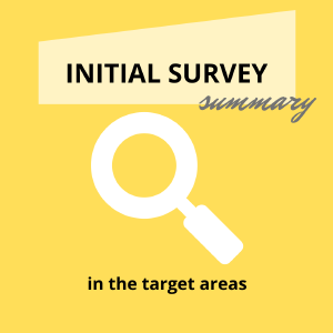 1. Initial survey in target areas