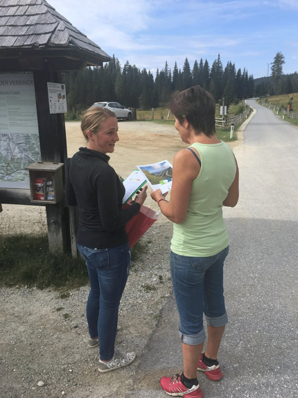 Park representative interviewing a visitor Park representative interviewing a visitor