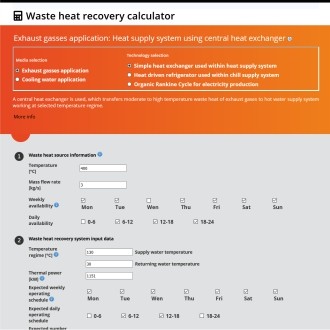 Waste heat recovery calculator 
