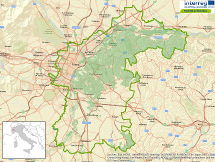 CSA Map Po Hills around Chieri 