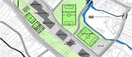Planned location for the school construction Planned location for the school construction