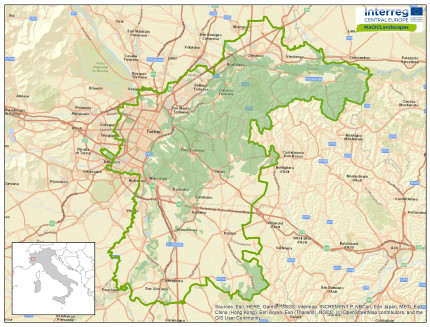 CSA Map Po Hills around Chieri 